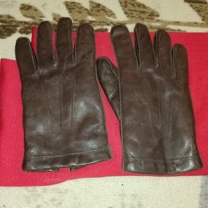 Thinsulate brown leather gloves